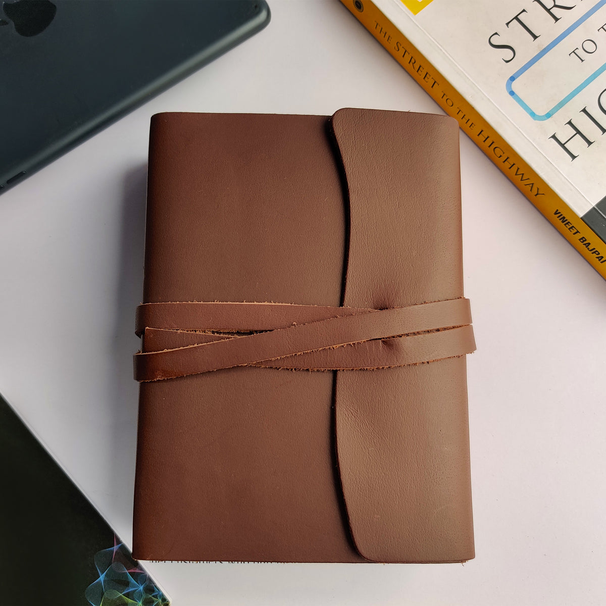 A5 Leather Journal notebook for Men and Women with Pen - Brilliant