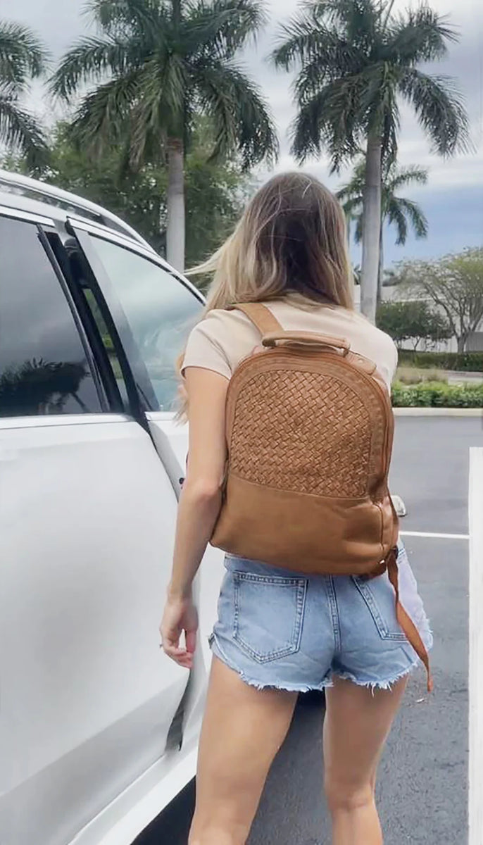 Laptop Backpack, Cognac