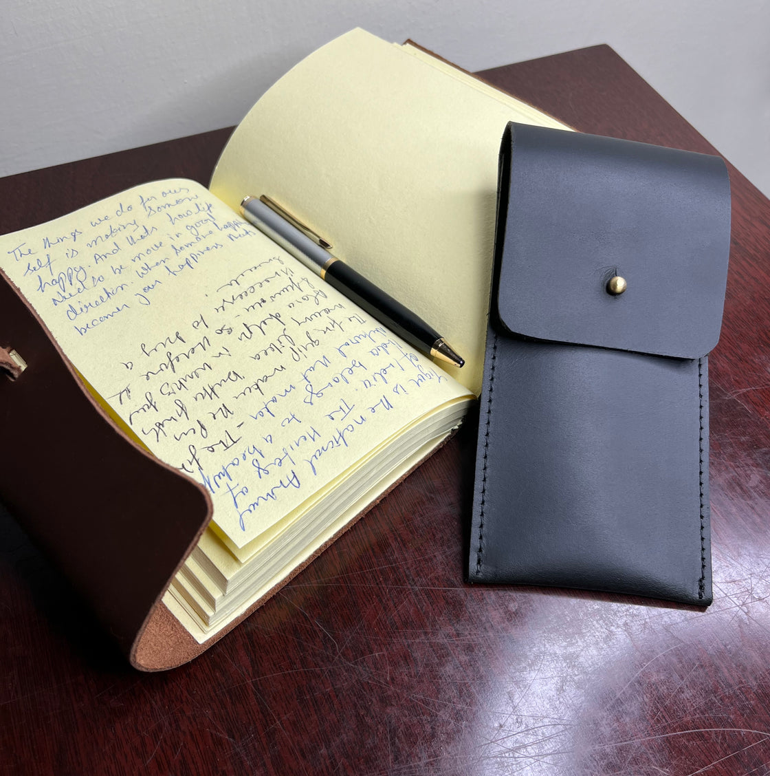 Custom leather pen cases and sleeves