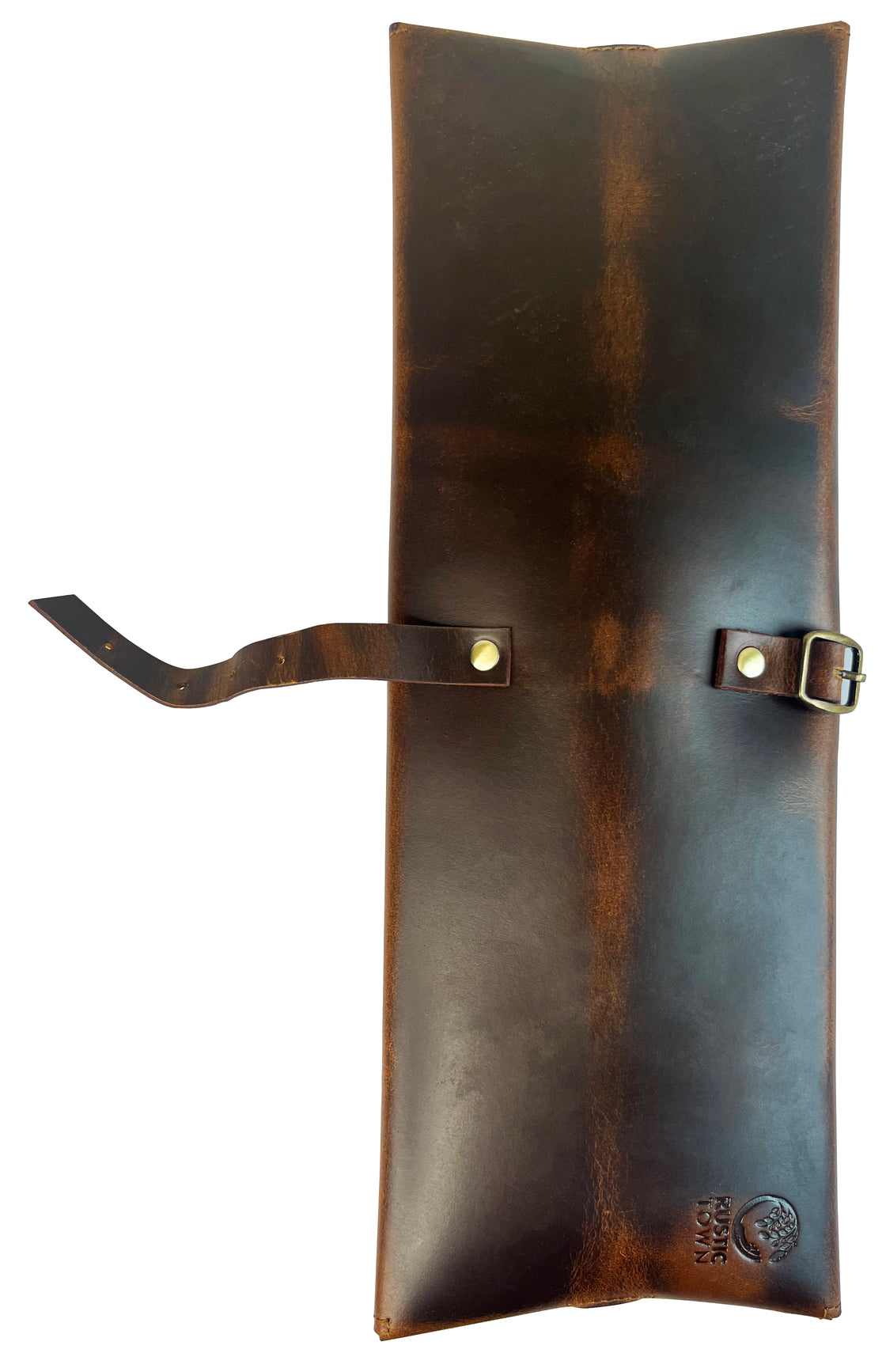 Leather Chef's Knife Case Holder - 2 Knife Slots (Brown)