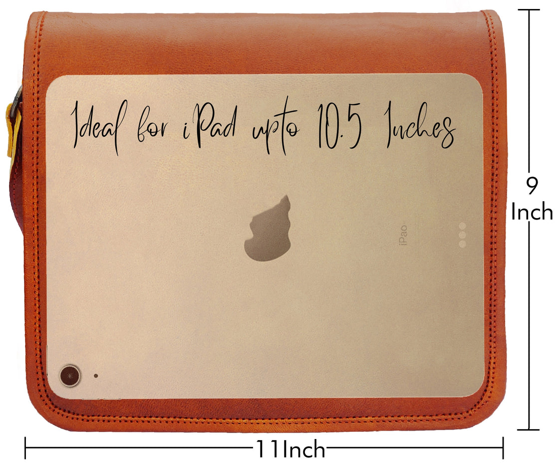 Artisian Leather iPad Tablet Messenger Bag (11 Inch)