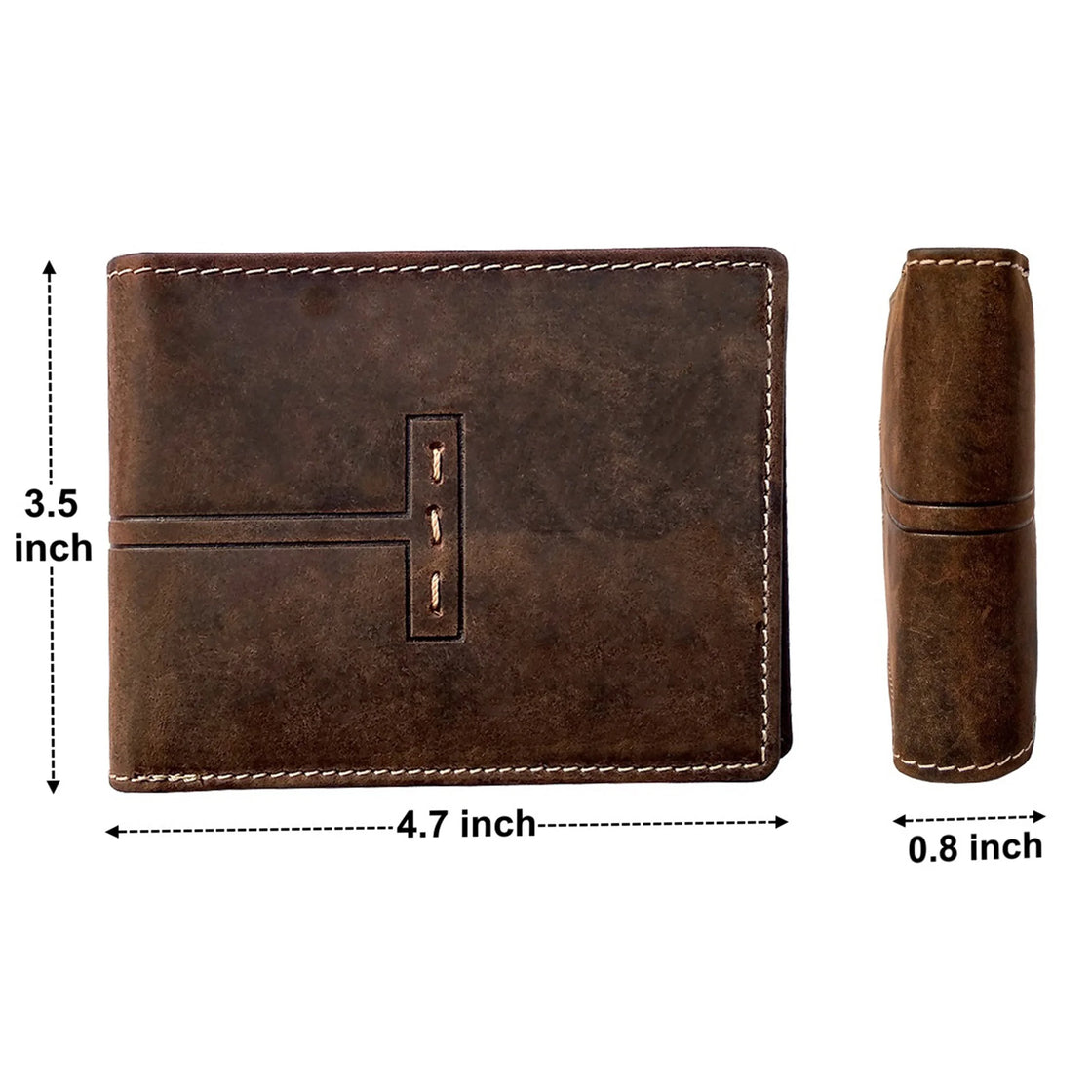 RFID Protected Leather Wallets for Men Bifold Wallet With Coin