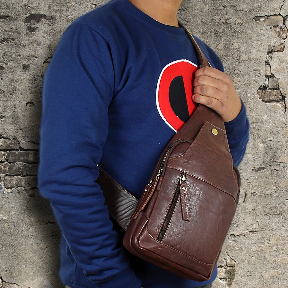 Dark Brown leather bag with outside pocket. Cap Sa Sal Collection.  Handmade. — Vermut Atelier